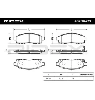 Plaquettes de frein pour EICHER, FIAT, MITSUBISHI MITSUBISHI (GAC)- 4605B290