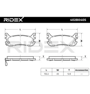 Plaquettes de frein pour MAZDA, MITSUBISHI, NISSAN- AY060MA009 AY060MA007