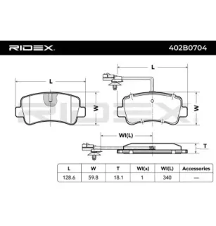 Plaquettes de frein pour NISSAN, OPEL, RENAULT, VAUXHALL- 4420066, 93167662, 95528496, 95530604 95599842