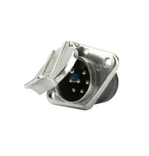 Prise, aluminium, connexion à vis, 24 V, ISO 1185, 7 poles Pour Mack Mid-Liner - MAN Lion's - Mercedes-Benz NG-Series (OM 400).