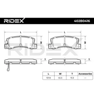 Plaquettes de frein pour DAIHATSU, LEXUS, NISSAN, TOYOTA- 0446632020, 0446620130