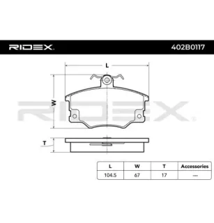 Plaquettes de frein pour ALFA ROMEO, ALFAROME/FIAT/LANCI, AUTOBIANCHI, FIAT