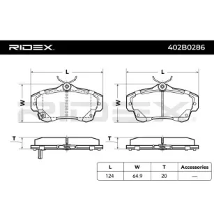 Plaquettes de frein pour CHRYSLER- 05017843AA, 05083853AA, 05086364AA, 5017843AA, 5083853AA, 5083853AB, 5086364AA 5086364AB