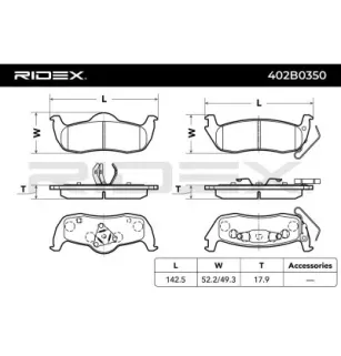 Plaquettes de frein pour CHRYSLER, JEEP, NISSAN- 440607S025, 44060ZC025, 44060ZC026 D40609FE0A