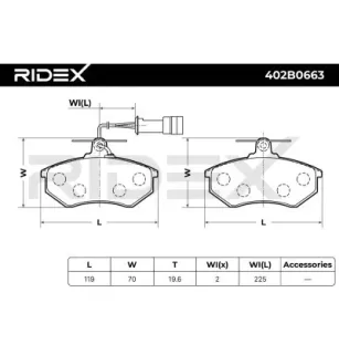 Plaquettes de frein pour AUDI, CHERY, SEAT, SKODA, VAG, VW ZHONGHUA (BRILLIANCE)- 230400009