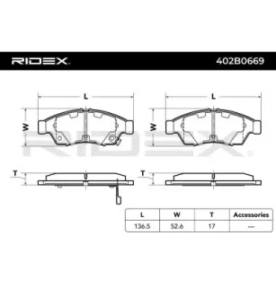 Plaquettes de frein pour SUZUKI SUZUKI (CHANGHE)- L552001