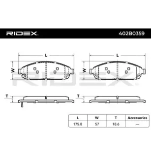 Plaquettes de frein pour JEEP- 05080868AA, 05080868AB, 05080868AC, 5080868AA, 5080868AB, 5080868AC, 68028967AA