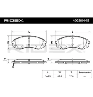 Plaquettes de frein pour HYUNDAI, KIA- 581014DA00, 581014DC00, 581014DE00, 581014HA00, 581014HA01 581014HA10