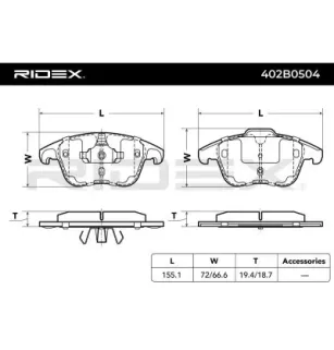 Plaquettes de frein pour CITROËN, OPEL, PEUGEOT- 1609987980, 1647874180 425477