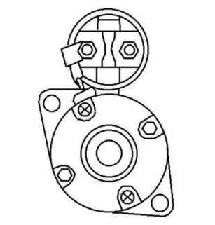 Démarreur 12V 1.0Kw 8dents Bomag 05744152, Iskra 11.131.186, AZE1230