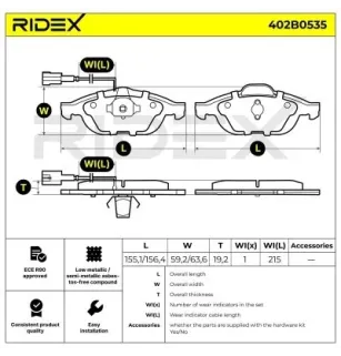 Plaquettes de frein pour ALFA ROMEO, FIAT, LANCIA- 77362225 9951226