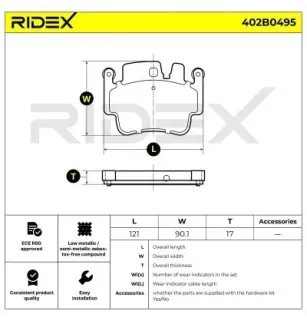 Plaquettes de frein pour PORSCHE- 99635193014, 99635193015, 99635193914, 99635193915, 99635193916, 99635193930