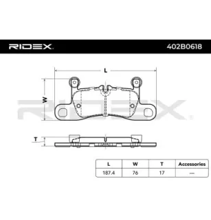 Plaquettes de frein pour PORSCHE, VAG, VW- 7P0698451, 7P0698451A, 7P0698451D, 7P6698451, 7P6698451C JZW698451R