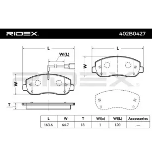 Plaquettes de frein pour NISSAN, OPEL, RENAULT, VAUXHALL- 4419950, 93167551, 95528495, 95530603 95599843