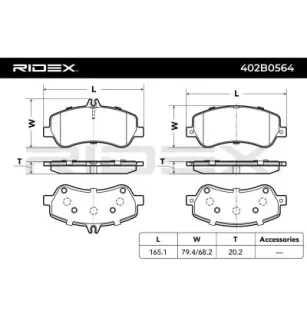 Plaquettes de frein pour MERCEDES-BENZ- 0004209304, 0054204820, 0054206320, 0054209220, 0064202420, 0064206420, 0074206620