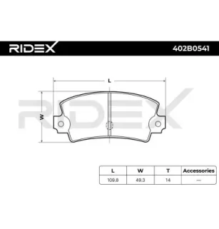 Plaquettes de frein pour ARO, CITROËN, FIAT, PEUGEOT, RENAULT, TALBOT- 32796000, 424861, 0032796000, 30666300, 32708200