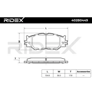 Plaquettes de frein pour LEXUS, TOYOTA- 0446553020 0446553040