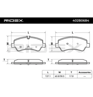 Plaquettes de frein pour FORD- 1763916, 1829395, 1840037, 1916327, 2480688, BK212M008AA, BK212M008AB, BK212M008AC KTMK312M008AA