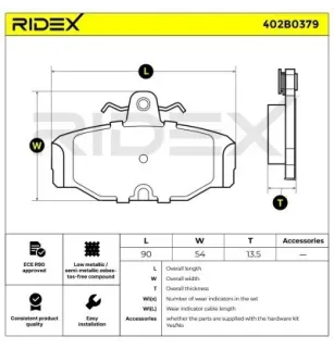 Plaquettes de frein pour FORD TVR- 1637872