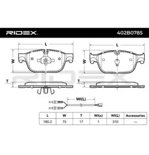 Plaquettes de frein pour CITROËN, PEUGEOT- 1610104080, 1611839380 425473