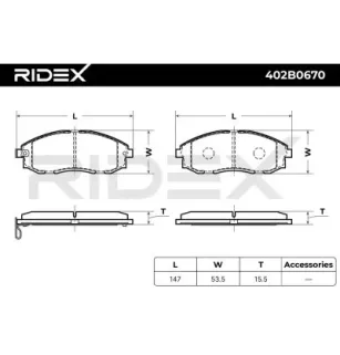 Plaquettes de frein pour HYUNDAI JAC- 581014AA32