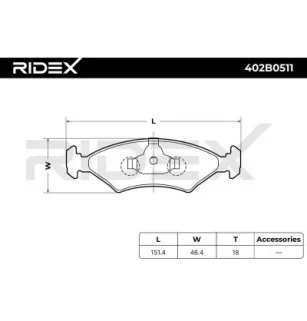 Plaquettes de frein pour FORD, MAZDA- 1E063323ZB, 1E063323ZA 1E063323Z