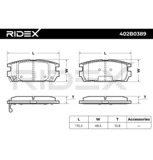 Plaquettes de frein pour HYUNDAI- 58302H1A00 58302H1A10