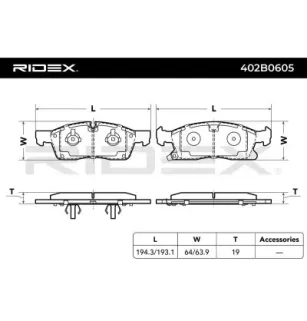 Plaquettes de frein pour DODGE, JEEP, MERCEDES-BENZ- 0004208804, 0004203302, 0004209600