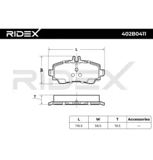 Plaquettes de frein pour MERCEDES-BENZ- 4144200220 A4144200220