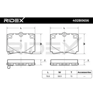 Plaquettes de frein pour MITSUBISHI MITSUBISHI (GAC)- 4605B291