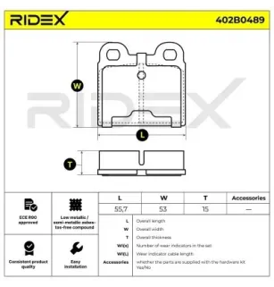 Plaquettes de frein pour ALFA ROMEO, AUDI, DAF, OPEL, PORSCHE, SAAB, TALBOT, VAUXHALL, VOLVO, VW- 311698151B