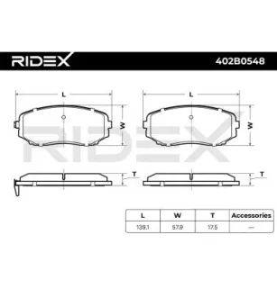 Plaquettes de frein pour FORD, FORD USA, MAZDA, MITSUBISHI- 4605B475, 4605B541, 4605C248, L2Y63328Z L2Y63329Z