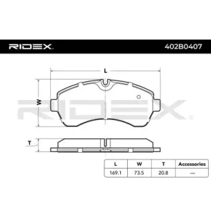 Plaquettes de frein pour MERCEDES-BENZ, VW- 2E0698151A, 2E0698151C, 2E0698151F, 2E0698151G, 8E0698151E JZW698151AA