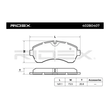 Plaquettes de frein pour MERCEDES-BENZ, VW- 2E0698151A, 2E0698151C, 2E0698151F, 2E0698151G, 8E0698151E JZW698151AA