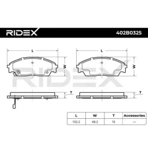 Plaquettes de frein pour HONDA, NISSAN- AY040HN001 AY040HN004