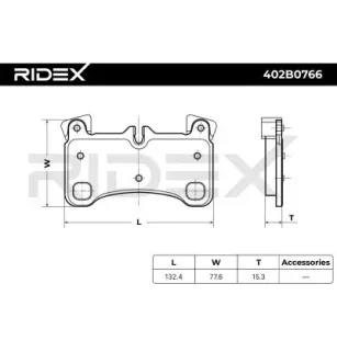 Plaquettes de frein pour AUDI, PORSCHE, SEAT, SKODA, VAG, VW- 7L0698451C, 7L0698451D, 7L0698451E 7L0698451F