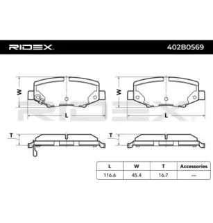 Plaquettes de frein pour CHRYSLER, DODGE, JEEP TATA- 287042300159