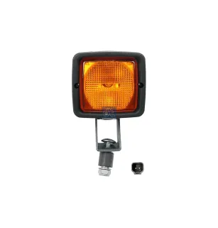 Phare de travail, jaune, 24 V, L: 104 mm, W: 94 mm Pour Renault Kerax, Magnum, Midliner, Midlum, C/CBH/CLM/CLR, Premium.