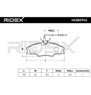 Plaquettes de frein pour PEUGEOT- 425131 425268