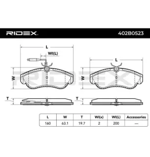 Plaquettes de frein pour CITROËN, FIAT, PEUGEOT- 425118, 425119 425452