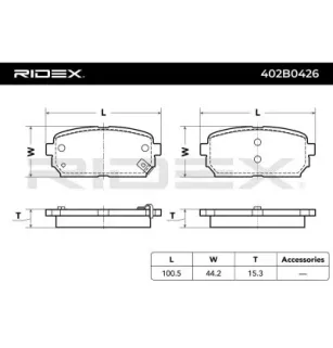 Plaquettes de frein pour KIA- 583021DA00, 583021DA01, 583021DA50 583021DE00