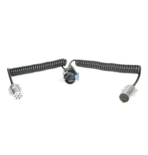 Câble adaptateur électrique, 24 V, L: 3,5 m, 7 poles, ISO 1185/N, 7 poles, ISO 3731/S, 15 poles, ISO 12098 Pour Mack Mid-Liner