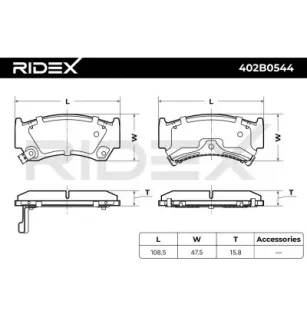 Plaquettes de frein pour MAZDA, NISSAN, SUZUKI- 5581064G00, 5581064G01, 5581064G10, 5581064G11, 5581064G00000