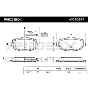 Plaquettes de frein pour FIAT, LANCIA- 71773150, 77364331, 77364332, 77365217 77365218