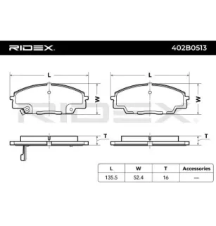 Plaquettes de frein pour ACURA, HONDA, ISUZU- 5860118480, 586012654, 5860126540, 586014833 5860148330