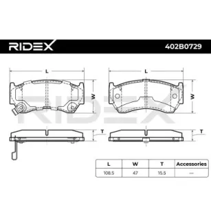 Plaquettes de frein pour MAZDA, NISSAN- 410600M8XC, 410600M890, 410600M891, 410600M893, 410600M8S0NW, 410600M990