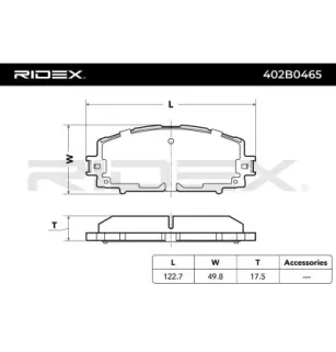 Plaquettes de frein pour LEXUS, TOYOTA- 044650W140, 044650W141, 0446512640, 0446547060, 0446547070, 0446552180