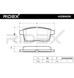 Plaquettes de frein pour FORD, LINCOLN, MAZDA, MITSUBISHI- L2Y62649Z L2Y72648Z