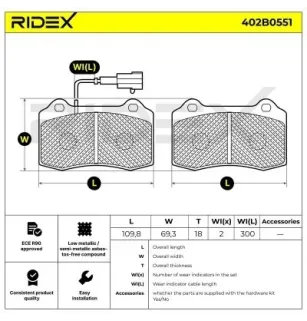 Plaquettes de frein pour ALFA ROMEO, CHRYSLER, FIAT LANCIA- 5892740