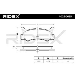 Plaquettes de frein pour DAIHATSU, FORD, MAZDA- B1072643Z, B10749280, B1072648Z, B10749280849, B10749480, B6Y32643Z